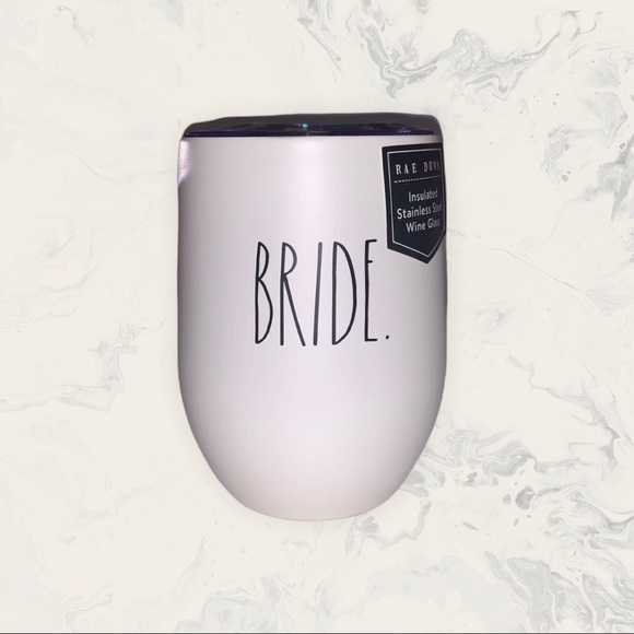 Rae Dunn Accessories - ⭐️RAE DUNN STAINLESS STEEL “BRIDE” WINE GLASS